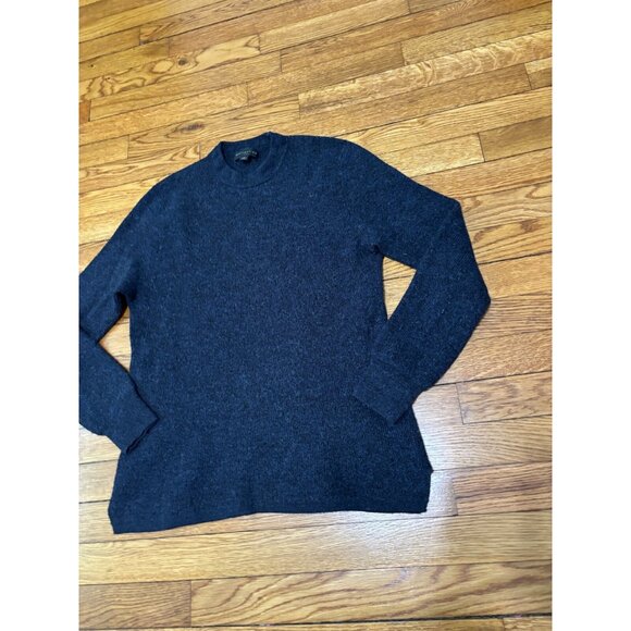 J. Crew Womens Destination Merino Wool Crewneck Sweater Sz Medium Blue Knit - Picture 2 of 7